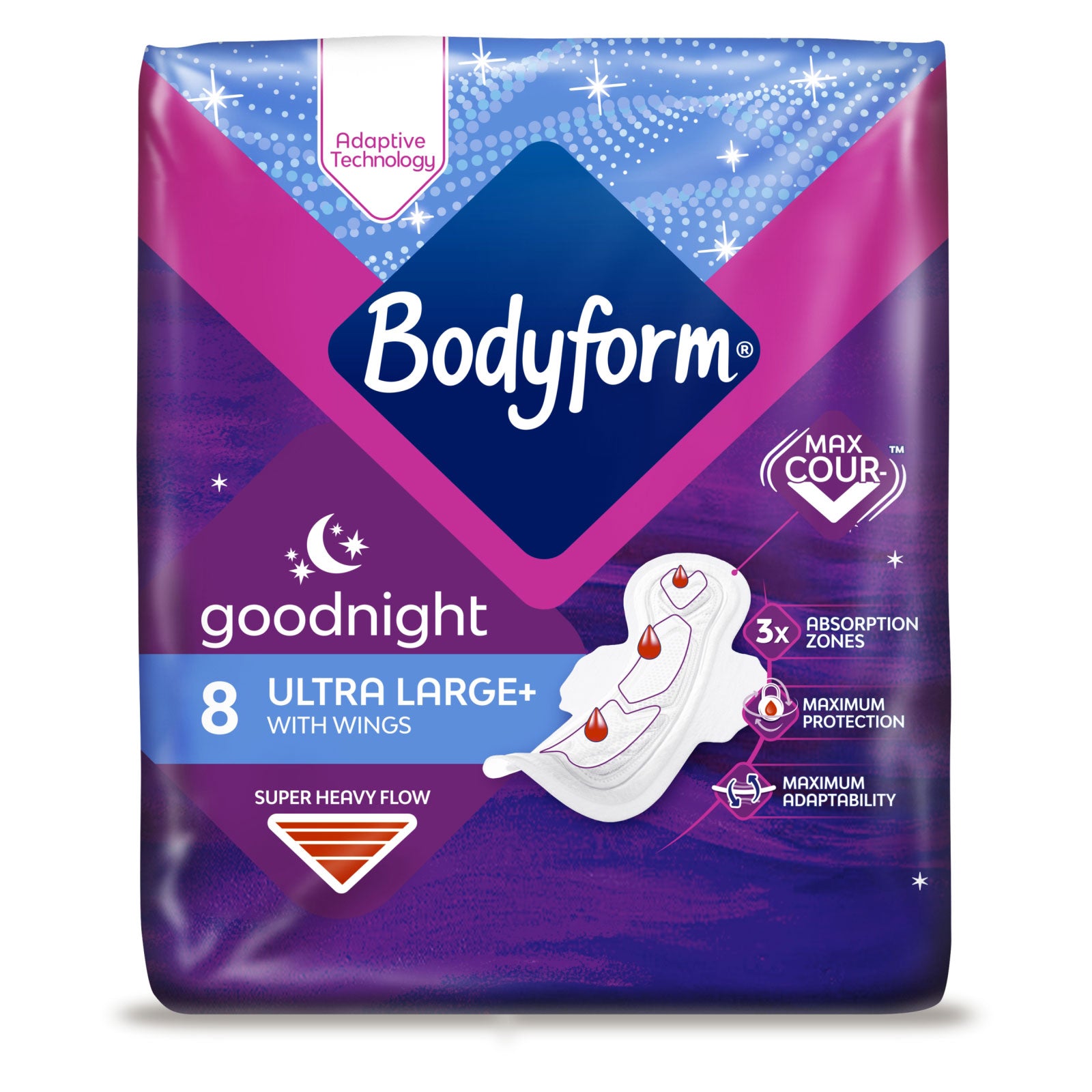BodyForm Goodnight 8 Ultra Large With Wings BodyForm Goodnight 8 Ultra Large With Wings